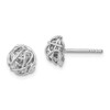 Lex & Lu Sterling Silver Polished Knot 7.5mm Post Earrings - Lex & Lu