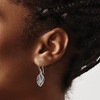 Lex & Lu Sterling Silver w/Rhodium Crystal Shepherd Hook Earrings - 3 - Lex & Lu