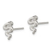 Lex & Lu Sterling Silver Polished Snake Post Earrings - 2 - Lex & Lu