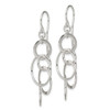 Lex & Lu Sterling Silver Polished Circles Shepherd Hook Earrings - 2 - Lex & Lu