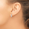 Lex & Lu Sterling Silver Pink Enamel Heart Dangle Earrings - 3 - Lex & Lu