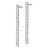 Lex & Lu Sterling Silver Polished CZ Dangle Post Earrings - 2 - Lex & Lu