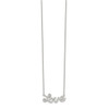 Lex & Lu Sterling Silver Polished CZ Love 18'' Necklace - 2 - Lex & Lu