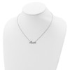 Lex & Lu Sterling Silver Polished CZ Love 18'' Necklace - 4 - Lex & Lu