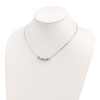 Lex & Lu Sterling Silver Polished & Textured Beaded Snake Chain Necklace 18'' - 3 - Lex & Lu