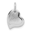 Lex & Lu Sterling Silver Polished Two Piece Heart Pendant - Lex & Lu