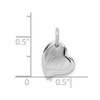 Lex & Lu Sterling Silver Polished Two Piece Heart Pendant - 4 - Lex & Lu