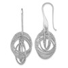 Lex & Lu Sterling Silver Dangle D/C Circles Shephed Hook Earrings - Lex & Lu