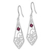 Lex & Lu Sterling Silver Polished Amethyst Shepherd Hook Earrings - 2 - Lex & Lu