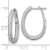 Lex & Lu Sterling Silver CZ In & Out Hinged Post Hoop Earrings - 4 - Lex & Lu