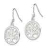 Lex & Lu Sterling Silver Polished Round Tree Shepherd Hook Earrings - 2 - Lex & Lu