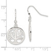 Lex & Lu Sterling Silver Polished Round Tree Shepherd Hook Earrings - 4 - Lex & Lu