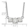 Lex & Lu Sterling Silver & CZ 3 Stone Necklace 16.5'' - 3 - Lex & Lu