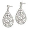 Lex & Lu Sterling Silver Polished D/C Post Earrings - 2 - Lex & Lu