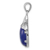 Lex & Lu Sterling Silver w/Rhodium w/Lapis Lazuli Pendant - 2 - Lex & Lu