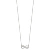 Lex & Lu Sterling Silver CZ Infinity Necklace 16.5'' - 2 - Lex & Lu