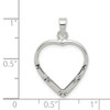 Lex & Lu Sterling Silver Polished & D/C Heart Pendant - 3 - Lex & Lu