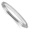 Lex & Lu Sterling Silver Textured Hinged Bangle - Lex & Lu