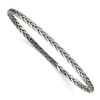 Lex & Lu Sterling Silver Polished 3mm Slip-on Bangle - Lex & Lu