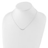 Lex & Lu Sterling Silver Polished w/CZ Necklace 18'' - 4 - Lex & Lu