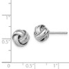 Lex & Lu Sterling Silver Rope Edged Knot Post Earrings - 4 - Lex & Lu