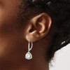 Lex & Lu Sterling Silver Polished w/CZ Leverback Earrings - 3 - Lex & Lu