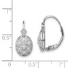 Lex & Lu Sterling Silver Polished CZ Leverback Earrings - 4 - Lex & Lu