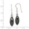 Lex & Lu Sterling Silver Crystal and Hematite Shepherd Hook Earrings - 4 - Lex & Lu