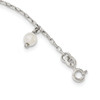 Lex & Lu Sterling Silver Polished Freshwater Cultured Pearl Dangle Hope Bracelet - 3 - Lex & Lu