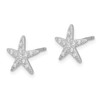 Lex & Lu Sterling Silver CZ Micropave Starfish Post Earrings - 2 - Lex & Lu