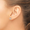 Lex & Lu Sterling Silver CZ Micropave Starfish Post Earrings - 3 - Lex & Lu