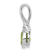 Lex & Lu Sterling Silver w/Rhodium w/CZ and Peridot Pendant - 2 - Lex & Lu