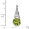 Lex & Lu Sterling Silver w/Rhodium w/CZ and Peridot Pendant - 4 - Lex & Lu