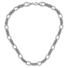Lex & Lu Sterling Silver Polished & Textured Rhodium-plated Necklace 18'' - 5 - Lex & Lu
