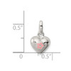 Lex & Lu Sterling Silver Pink Enamel Heart Pendant - 3 - Lex & Lu Lex & Lu Sterling Silver Pink Enamel Heart Pendant - 3 - Lex & Lu