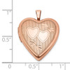 Lex & Lu Sterling Silver Rose Gold-plated 20mm Double Hearts Heart Locket - 4 - Lex & Lu