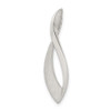 Lex & Lu Sterling Silver Polished & Satin Twisted Chain Slide Pendant - Lex & Lu