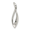 Lex & Lu Sterling Silver Polished & Satin Twisted Chain Slide Pendant - 4 - Lex & Lu