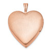 Lex & Lu Sterling Silver Rose Gold-plated 20mm Swirl Design Heart Locket - 3 - Lex & Lu