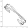 Lex & Lu Sterling Silver Polished and Textured Bangle - 3 - Lex & Lu