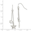 Lex & Lu Sterling Silver D/C Star Dangle Shepherd Hook Earrings - 4 - Lex & Lu