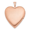 Lex & Lu Sterling Silver Rose Gold-plated 20mm Swirl & Polished Heart Locket - 3 - Lex & Lu