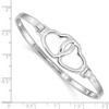 Lex & Lu Sterling Silver Heart Bangle LAL19444 - 3 - Lex & Lu