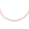 Lex & Lu Sterling Silver Pink 4-4.5mm Freshwater Cultured Pearl Necklace 13'' - Lex & Lu