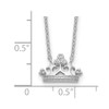 Lex & Lu Sterling Silver CZ Crown Necklace 16'' - 3 - Lex & Lu Lex & Lu Sterling Silver CZ Crown Necklace 16'' - 3 - Lex & Lu