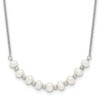 Lex & Lu Sterling Silver Pearl Necklace 16.5'' - Lex & Lu