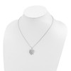 Lex & Lu Sterling Silver Polished Leaf Necklace 18'' - 4 - Lex & Lu