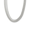 Lex & Lu Sterling Silver 5-Strand Herringone Chain Necklace 17'' - Lex & Lu