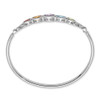 Lex & Lu Sterling Silver Multi Gemstone Bangle Bracelet - 2 - Lex & Lu