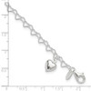 Lex & Lu Sterling Silver Heart-link w/Heart Charm Anklet 10'' - 4 - Lex & Lu